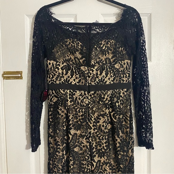 Jupe Mi-longue A-Line TOME Dentelle Noire Et Nude - Taille 8 - Neuve Avec étiquettes
